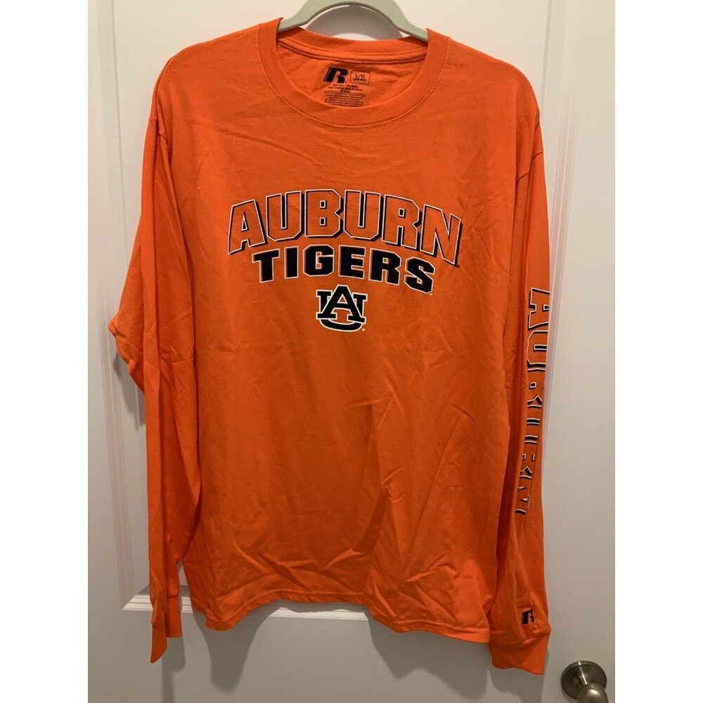 Auburn Tigers Russell T-Shirt Large (42-44) Mens Long Sleeve NWT